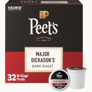 Peet's Coffee Major Dickason's Blend Dark Roast K-Cup Pods, Rich & Full-Bodied 100% Arabica Coffee, 32 Count