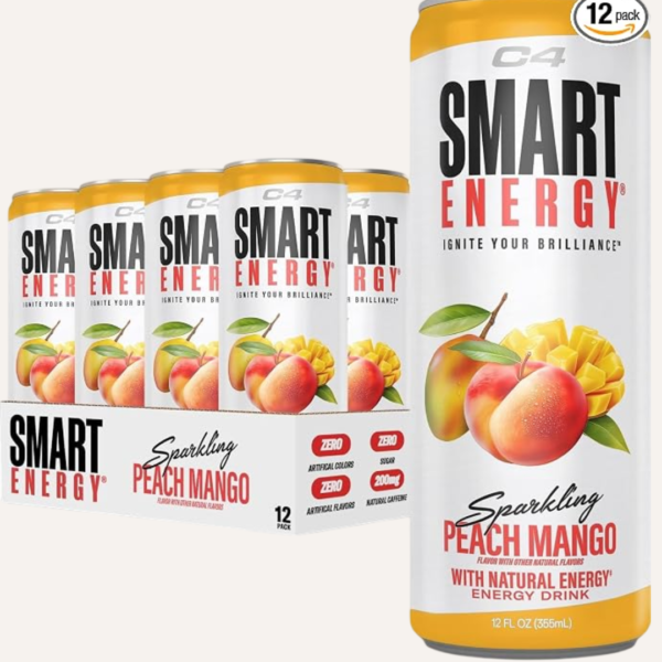C4 Smart Energy Drink, 200 mg Caffeine, 12 fl oz Cans, 12-Pack