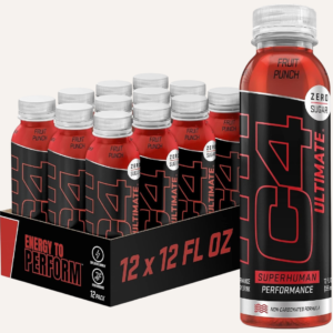 C4 Ultimate Energy Drink, Non-Carbonated & Zero Sugar, 12 fl oz, 12-Pack
