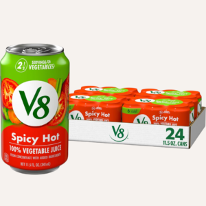 V8 Spicy Hot 100% Vegetable Juice, Bold & Spicy Flavor, 11.5 fl oz Cans, 24-Pack