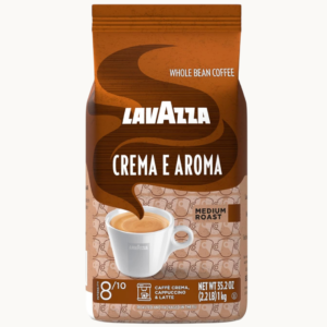 Lavazza Crema e Aroma Whole Bean Coffee Blend, Medium Roast, Rich & Earthy Flavor, Long-Lasting Crema, 2.2 lb Bag