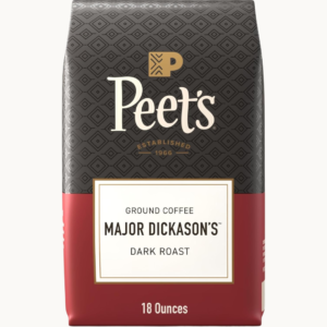 Peet's Coffee, Dark Roast Ground Coffee, 100% Arabica Coffee - Major Dickason's Blend 18 Ounce Bag
