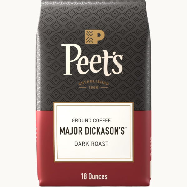Peet's Coffee, Dark Roast Ground Coffee, 100% Arabica Coffee - Major Dickason's Blend 18 Ounce Bag